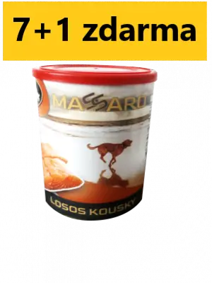 Konzerva SlovakiaFarma Massaro Losos kousky 800g - balení 7 + 1
