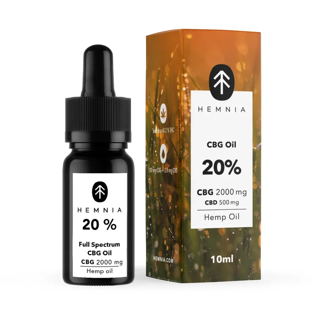 Full spectrum Pain Relief CBG olej - 20 % CBG, 5 % CBD, 2000 mg, 10 ml