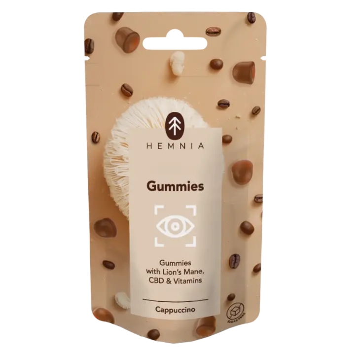 Hemnia Focus Gummies - pro podporu koncentrace s příchutí cappuccino, 15 ks, 30 g