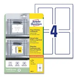 Nosné etikety se speciálním povrchem Avery Zweckform - bílé, 120 x 80 mm, 20 ks