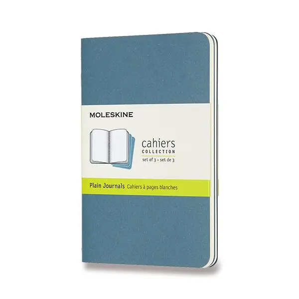 Moleskine - sada 3 zošitov Cahier (modré)