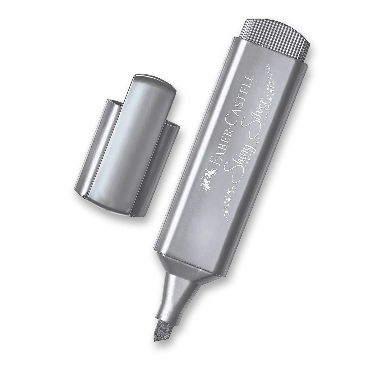 Zvýrazňovač Faber-Castell 46 Metallic - Shiny Silver, metalicky stříbrný