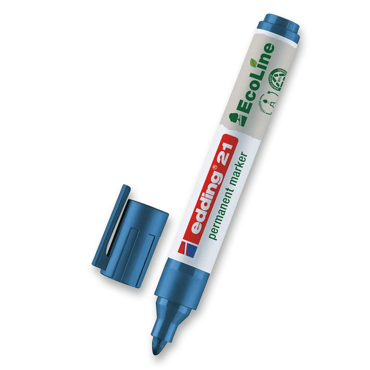 Edding 21 EcoLine - permanentní popisovač - modrý