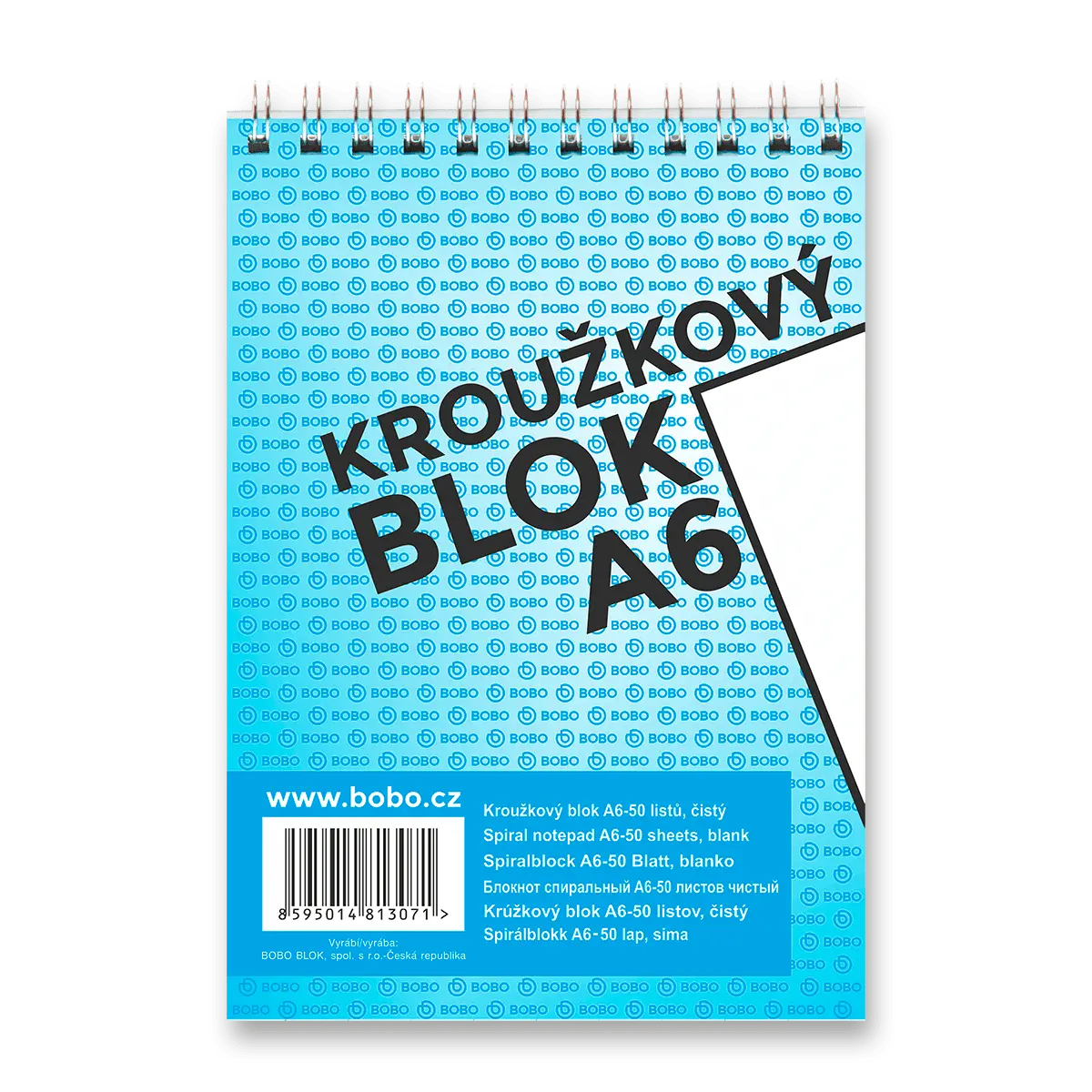 Bobo blok - kroužkový blok - A6, 50 l., čistý