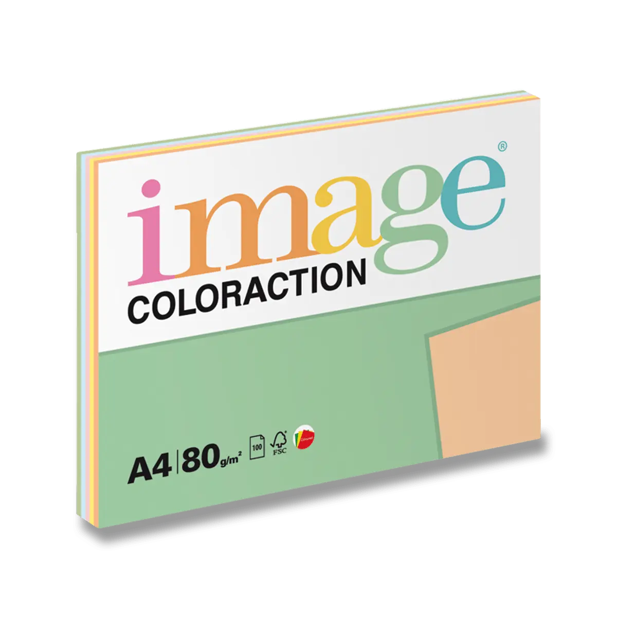 Image Coloraction - barevný papír - A4, 80 g, 5x20 l., Mix