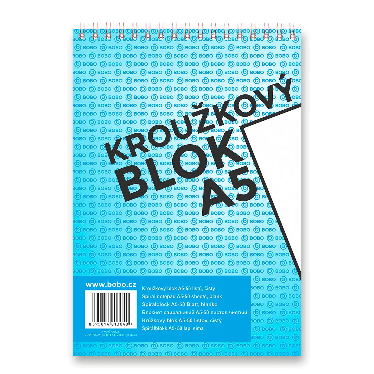 Bobo blok - kroužkový blok - A5, 50 l., čistý