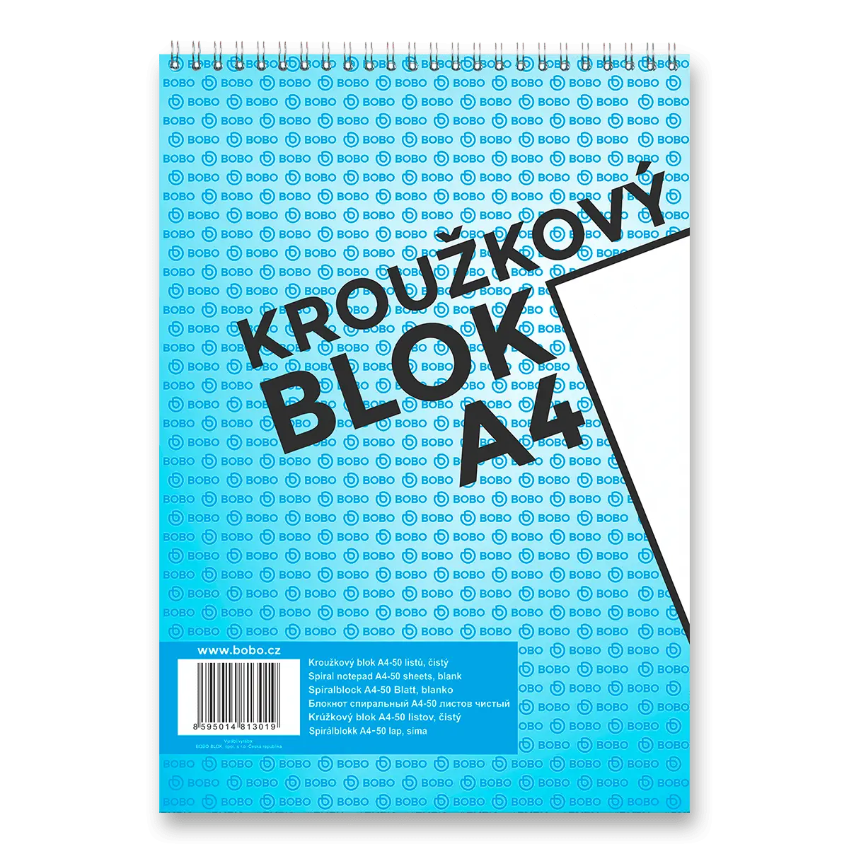 Blok s horní vazbou A4, čistý, 50 listů