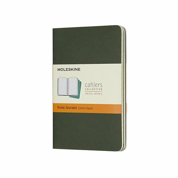 Moleskine - sada 3 zelených zošitov
