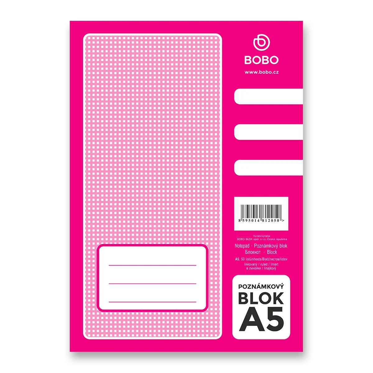 Bobo blok - lepený blok - A5, 50 l., linkovaný