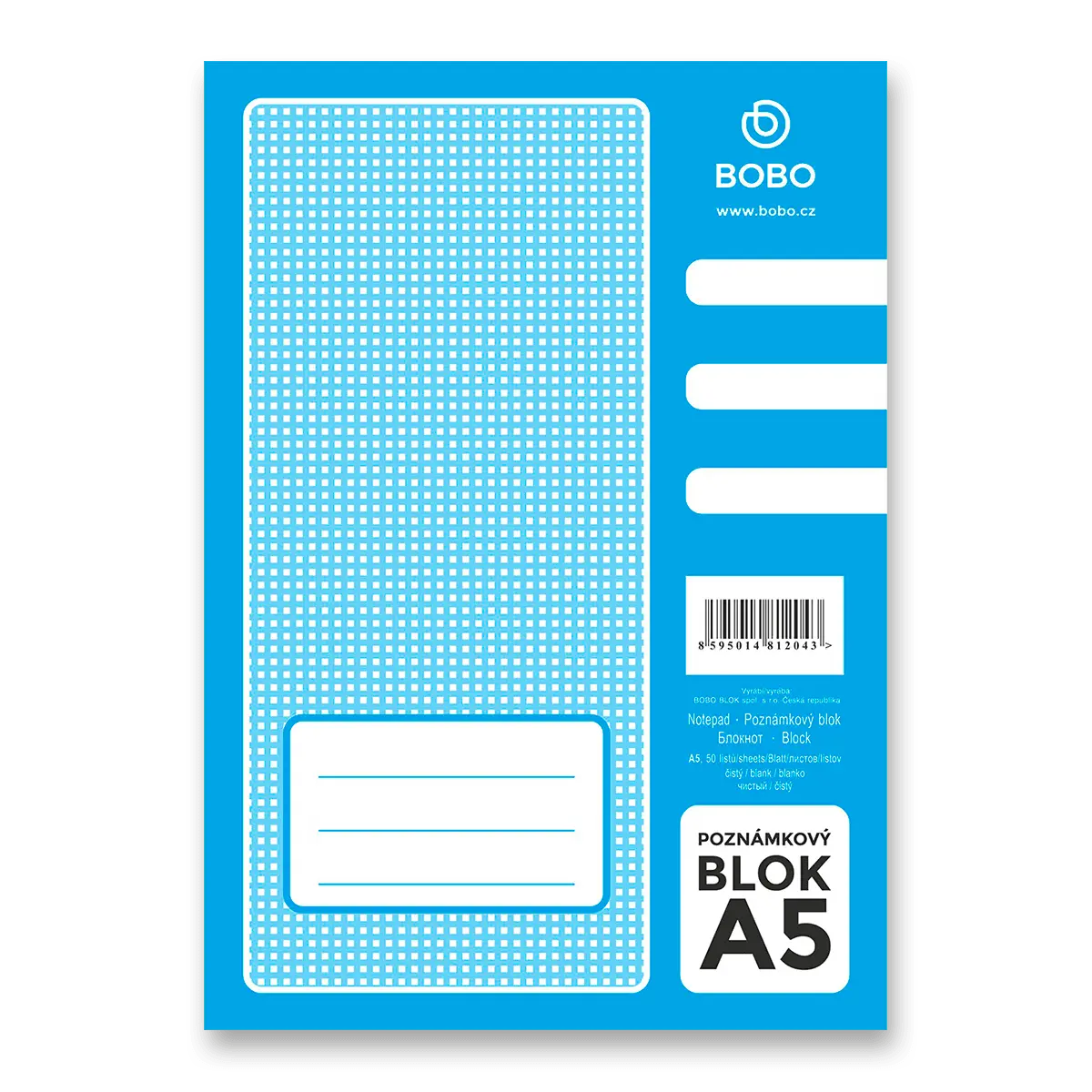 Bobo blok - lepený blok - A5, 50 l., čistý
