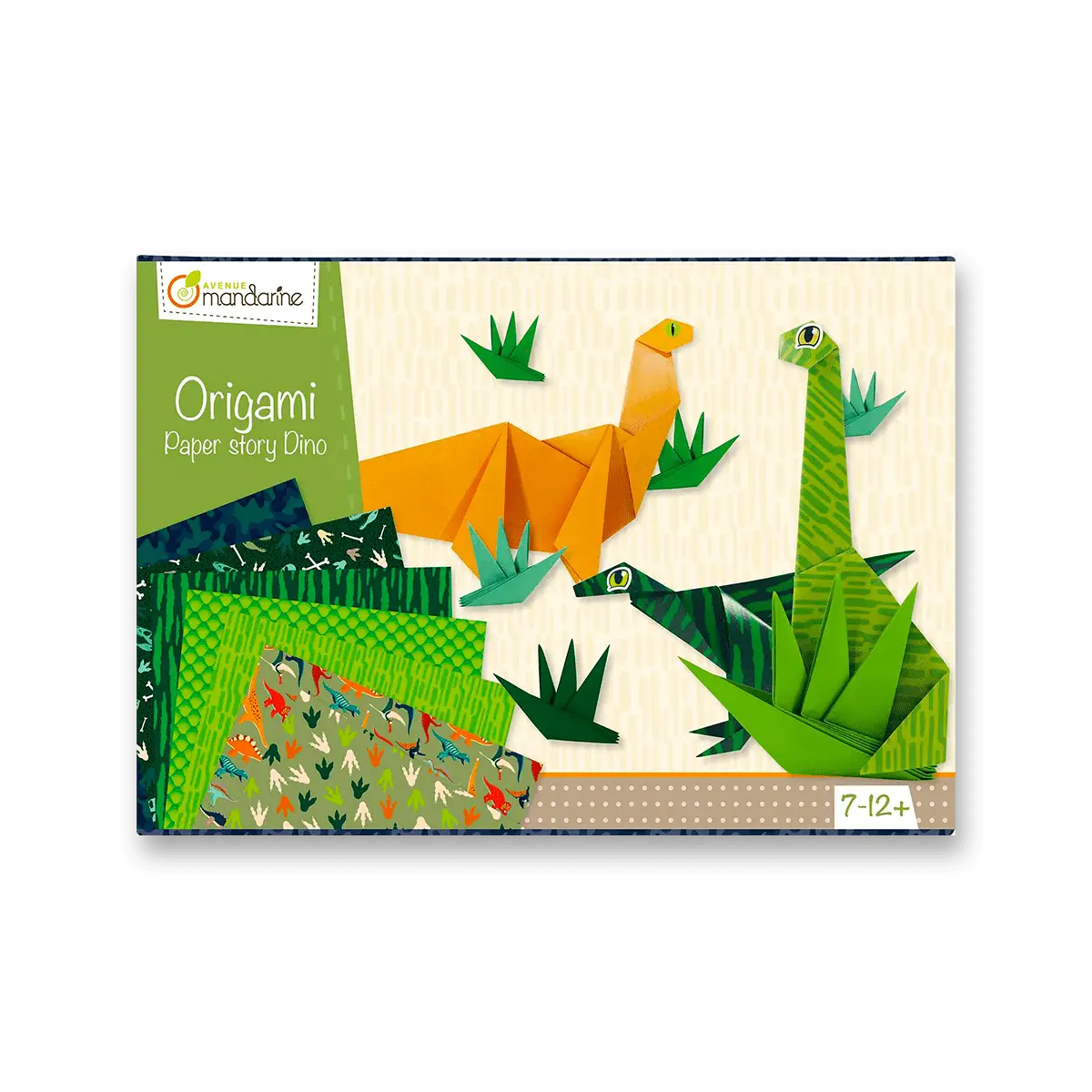 Avenue Mandarine Origami Dino - sada papírů - 40 listů