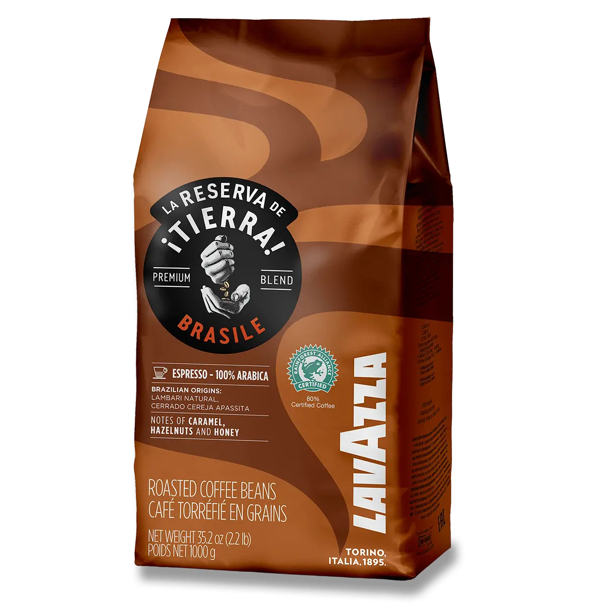 Lavazza La Reserva de ¡Tierra! Brasile 100% Arabica Espresso - zrnková káva - 1 kg