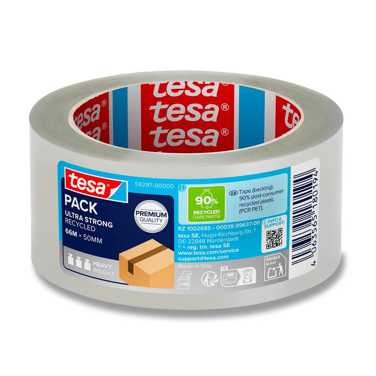 Tesa Eco & Ultra Strong - balicí páska - 50 mm x 66 m,