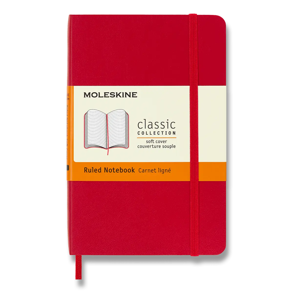 Zápisník Moleskine VÝBĚR BAREV - měkké desky - S, linkovaný 1331/11242 - Zápisník Moleskine - měkké desky červený