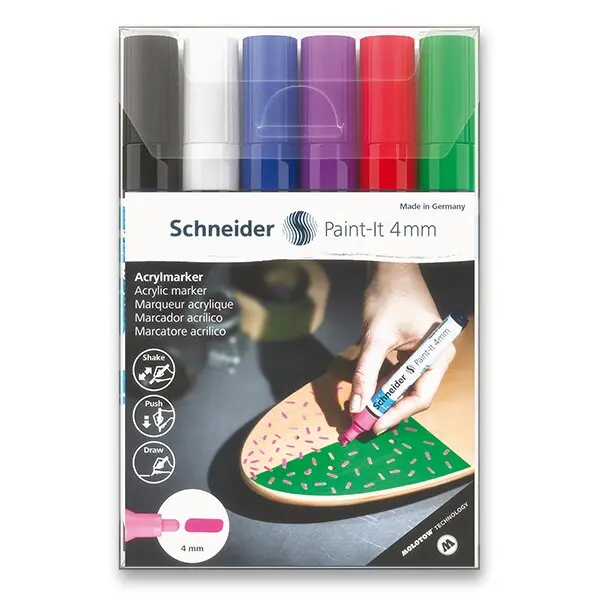 Schneider Paint-It 320 - akrylový popisovač - souprava V1, 6 barev