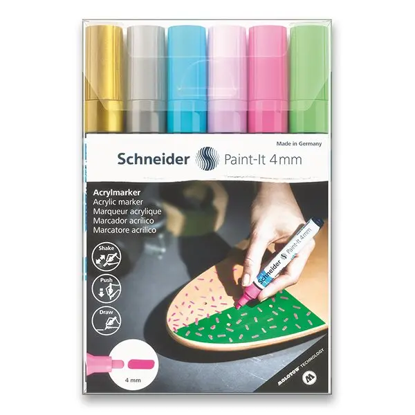 Schneider Paint-It 320 - akrylový popisovač - souprava V2, 6 barev