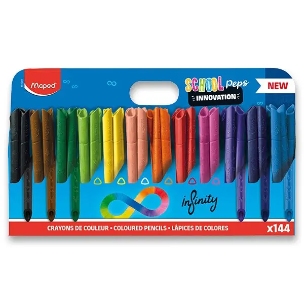 Maped Color'Peps Infinity - pastelky - 144 ks, školní sada