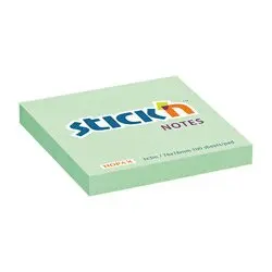 Hopax Stick'n Pastel Notes - samolepicí bloček - 76 × 76 mm, 100 l., zelený