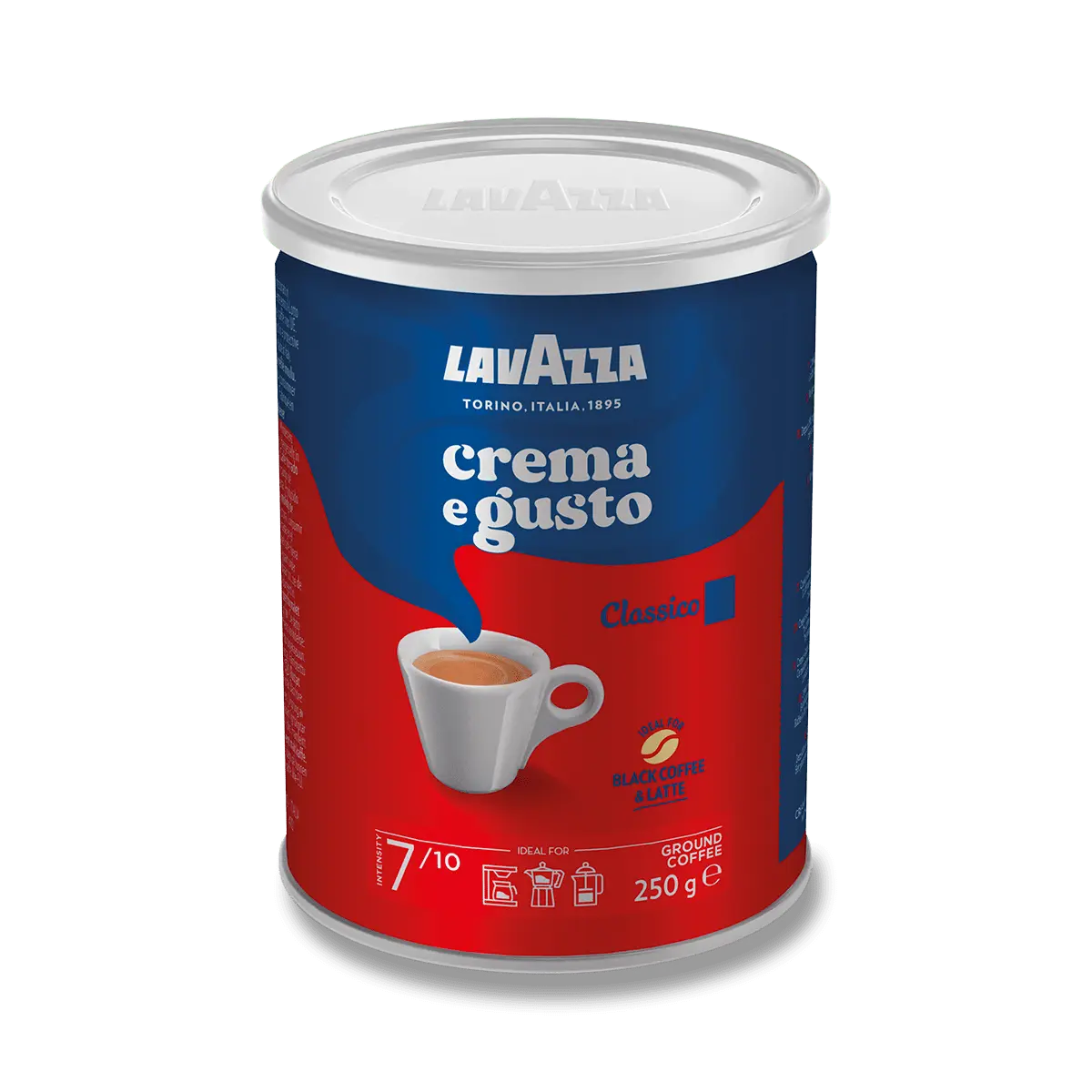 Lavazza Crema e Gusto - mletá káva - dóza, 250 g