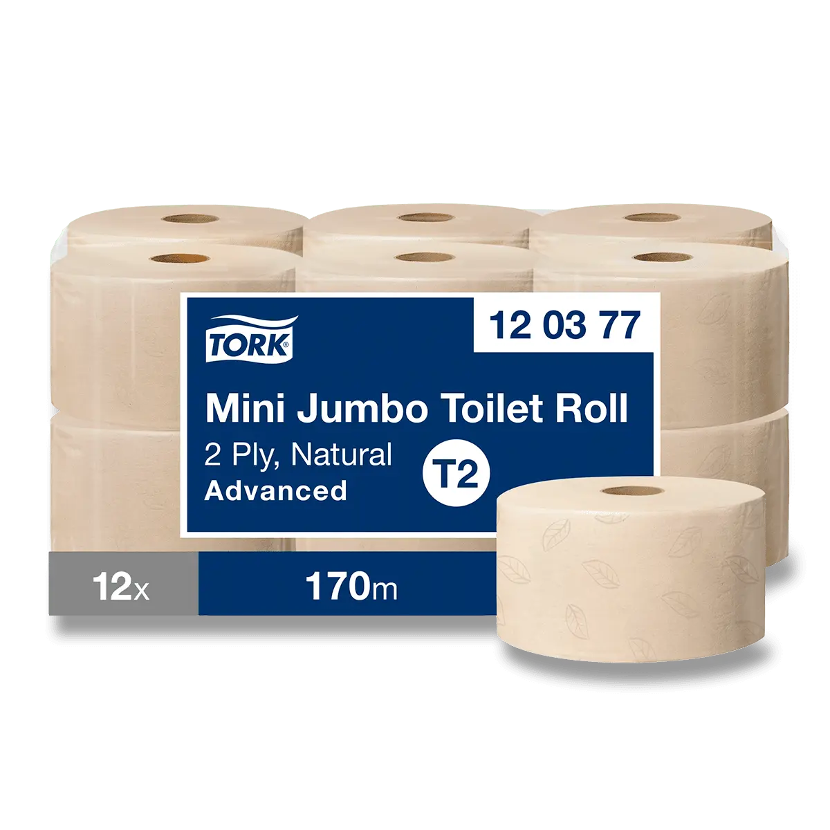 Bio toaletní papír v Mini Jumbo roli TORK Natural 2vrstvy T2 - 12ks NEW