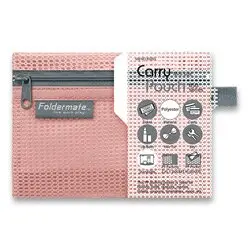 Foldermate Pop Gear - spisovka se zipem - mini, 140 x 105 mm, růžová