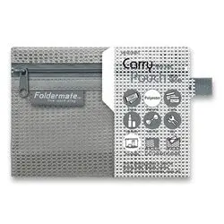 Foldermate Pop Gear - spisovka se zipem - mini, 140 x 105 mm, šedá