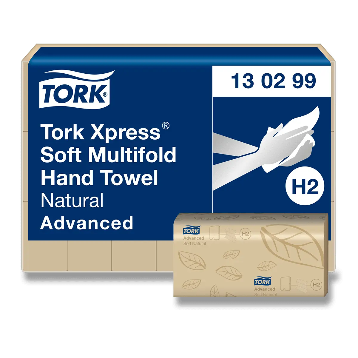 Tork Xpress H2 Natural - skládané papírové ručníky - 2vrstvé, 180 ks