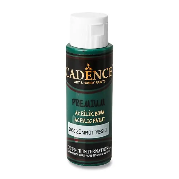 Cadence Premium - akrylové barvy - 70 ml, smaragdová