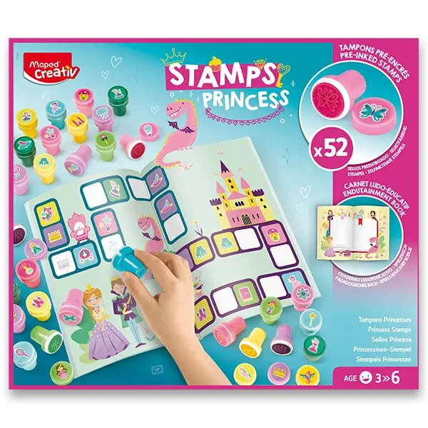 Maped Creativ Stamps Princess - kreativní sada - 52 ks razítek