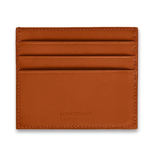 Pouzdro na kreditní karty Montblanc Meisterstück 6 cc, rezavé
