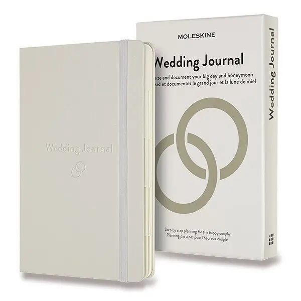 Zápisník Moleskine Passion Wedding Journal - tvrdé desky L, bílý