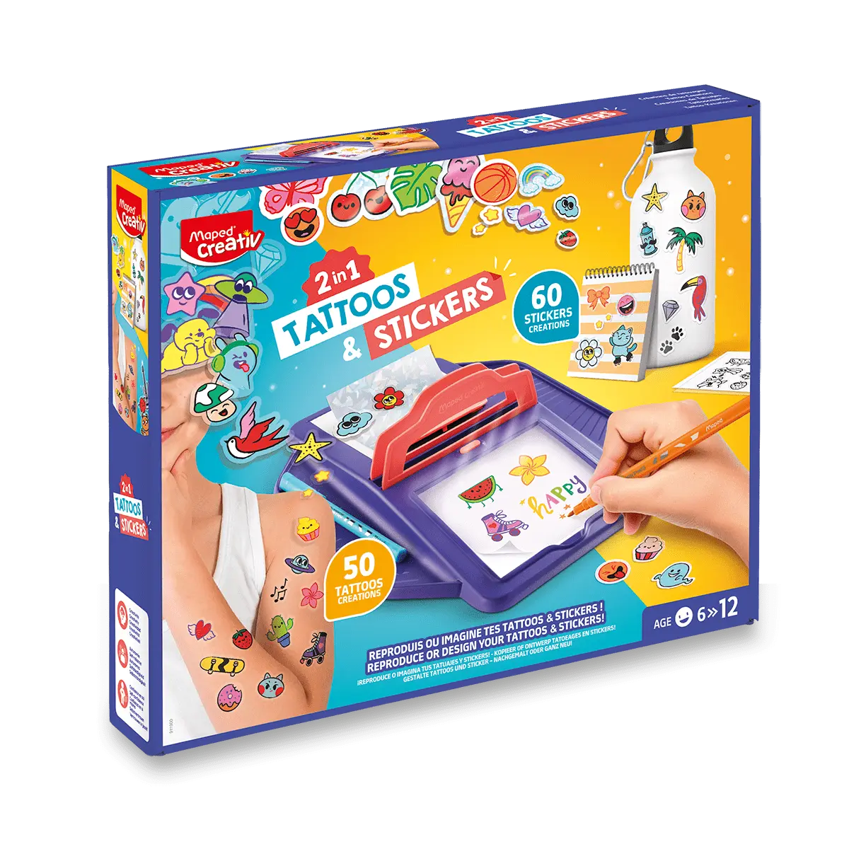 Maped Creativ Tattoo & Sticker - kreativní sada - tetování a samolepky