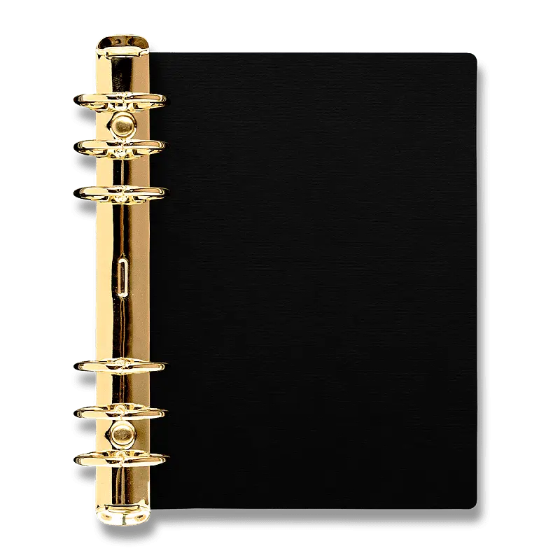 Kroužková mechanika Large (38 mm) do A5 diářů Filofax, zlatá