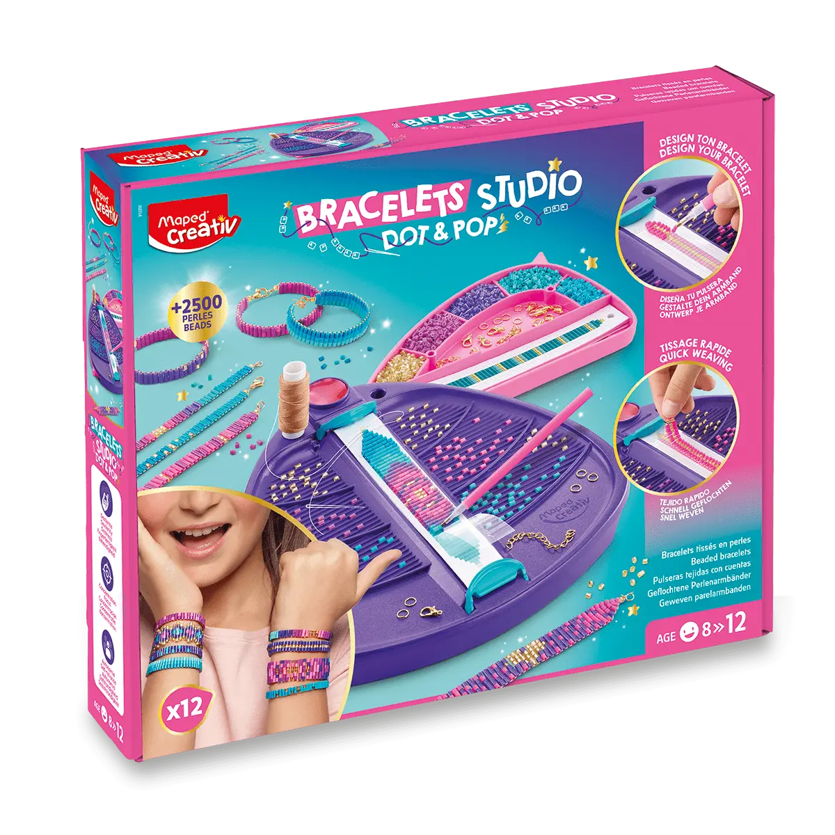 Maped Creativ Bracelets Studio Dot & Pop - kreativní sada - výroba náramků