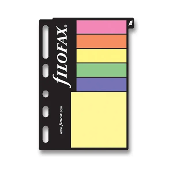 Barevné lepicí papírky náplň kapesních diářů Filofax