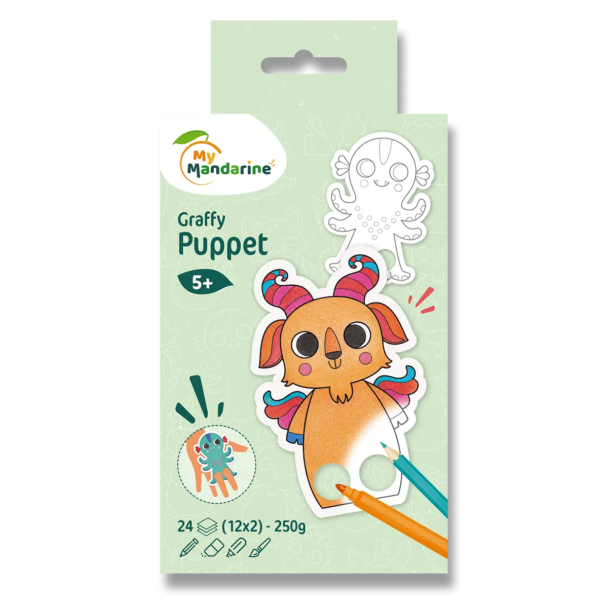 Avenue Mandarine Graffy Puppet - omalovánky - Pohádková zvířátka