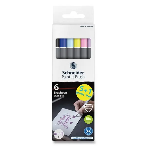 Schneider Paint-it 070 Brush - popisovač - sada 6 ks, pastelové barvy