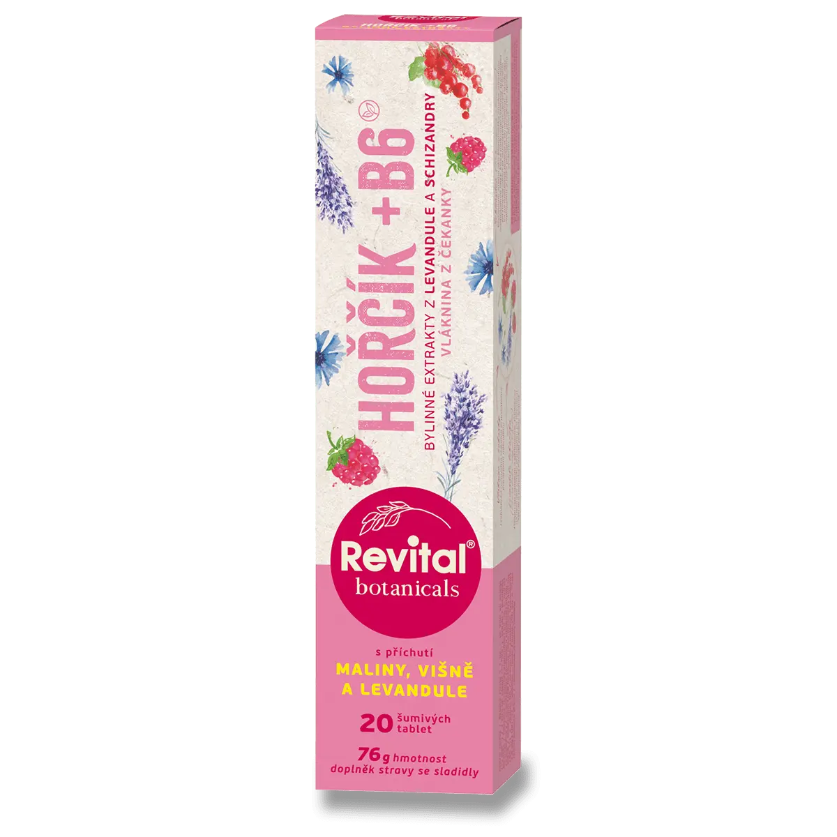 Revital Botanicals Magnesium - šumivé tablety - 20 tablet