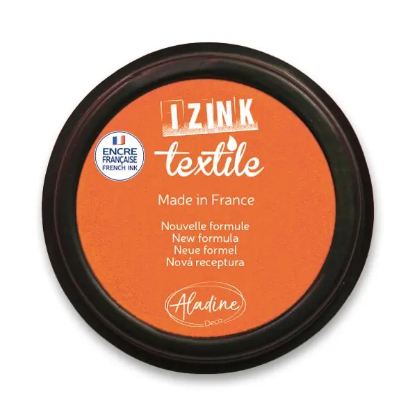 Aladine Izink Textile - razítkovací polštářek - oranžová