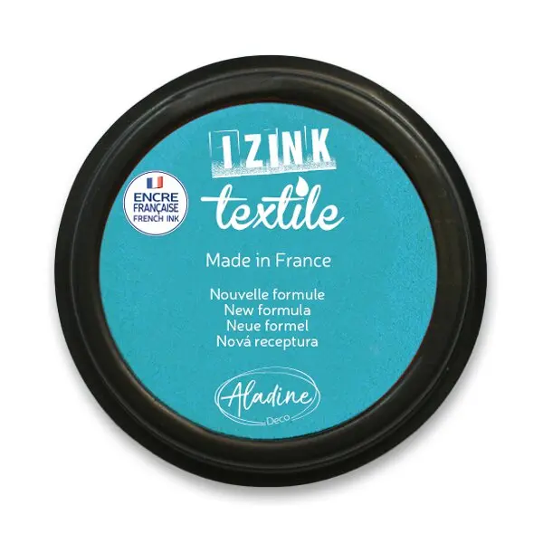 Aladine Izink Textile - razítkovací polštářek - tyrkysová