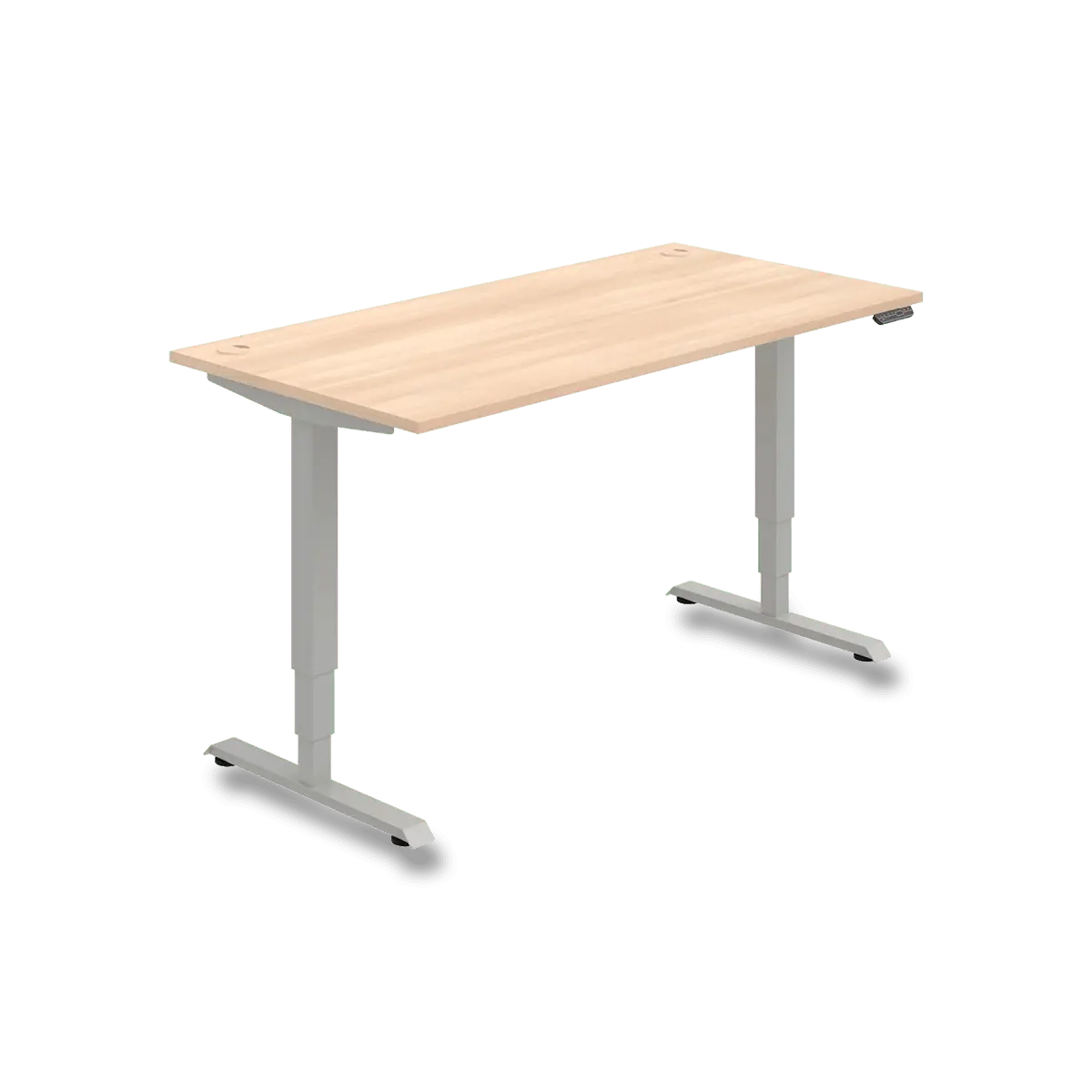 Hobis Motion Run MSR 3M 1600 - výškově nastavitelný stůl - šířka 160 cm x 80 cm, akát / šedý, paměťový ovladač