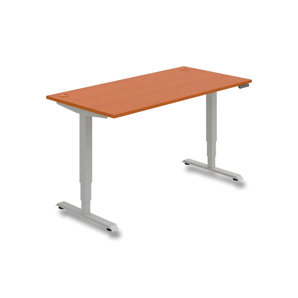 Hobis Motion Run MSR 3M 1600 - výškově nastavitelný stůl - šířka 160 cm x 80 cm, třešeň / šedý, paměťový ovladač