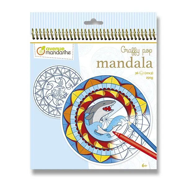 Avenue Mandarine Graffy Pop Mandala - omalovánky - pro kluky