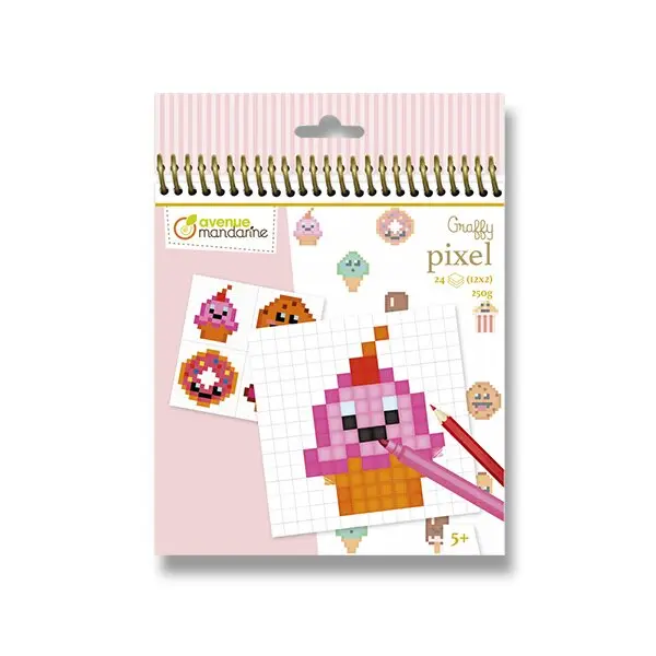 Avenue Mandarine Graffy Pixel - omalovánky - Kawai sladkosti
