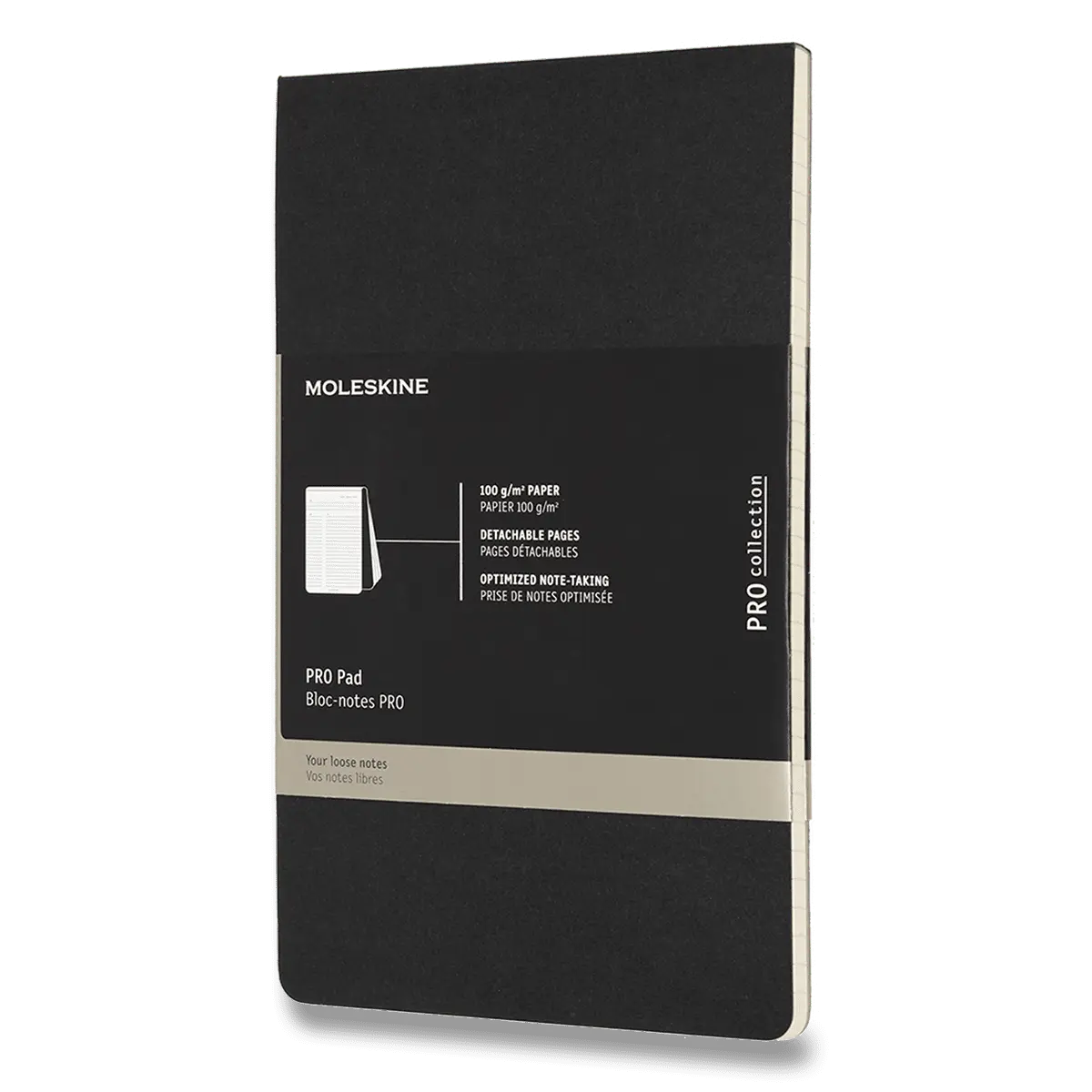 Moleskine Professional - poznámkový blok - L, linkovaný, černý