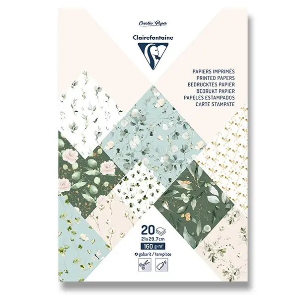 Clairefontaine Origami Romantic A4 - sada papírů - 20 listů