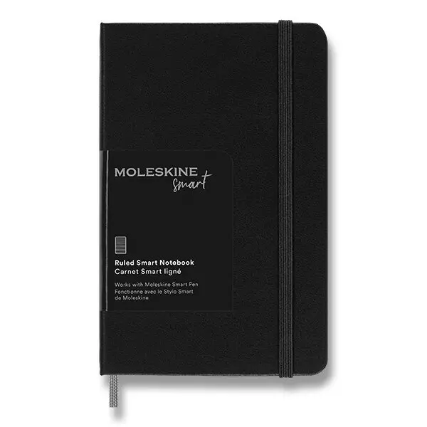 Zápisník Moleskine Smart Writing - tvrdé desky S, linkovaný, černý