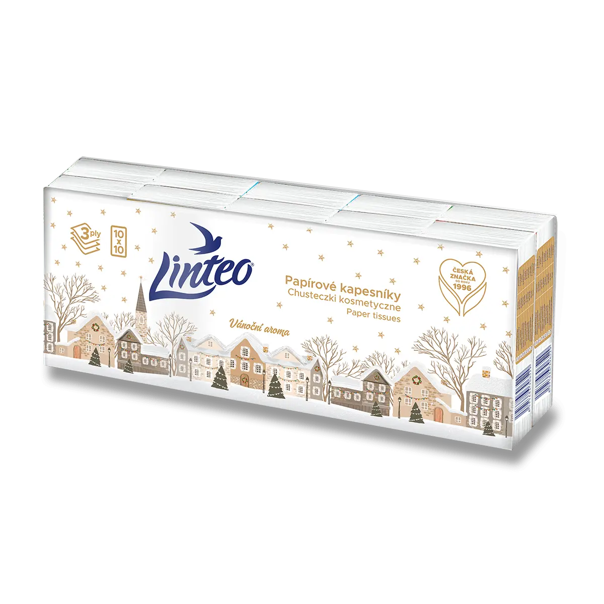 Linteo Den a Noc - papírové kapesníčky - 3vrstvé, 10 x 10 ks