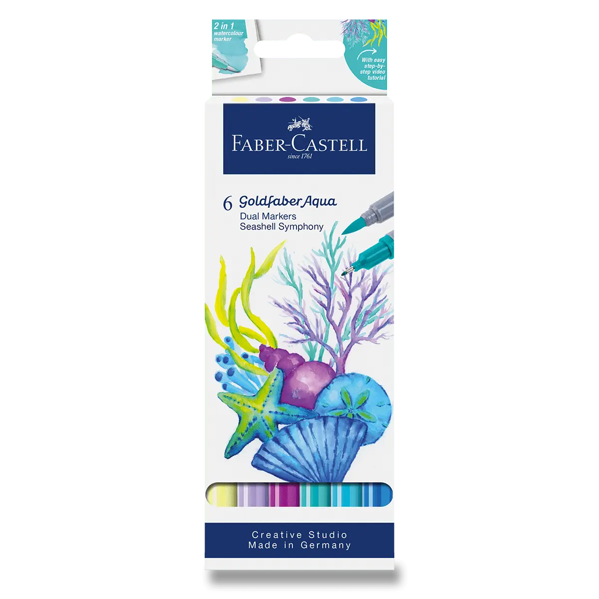 Faber-Castell Goldfaber Aqua Dual Marker Seashell Symphony - popisovač - 6 ks