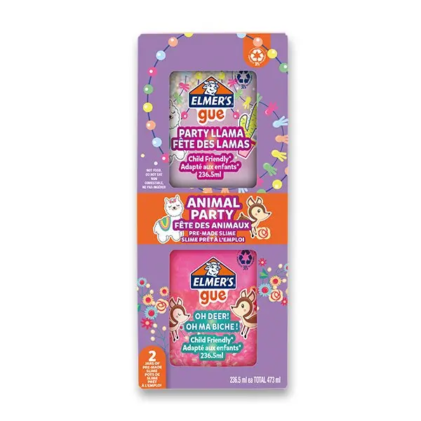 ELMER´S Animal Party Gue - dárková sada slizu - 236,5 ml, 2 ks